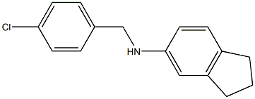 N-[(4-chlorophenyl)methyl]-2,3-dihydro-1H-inden-5-amine 结构式