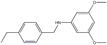 N-[(4-ethylphenyl)methyl]-3,5-dimethoxyaniline,,结构式