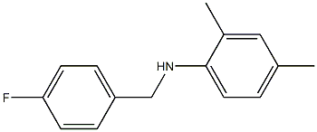 N-[(4-fluorophenyl)methyl]-2,4-dimethylaniline 化学構造式