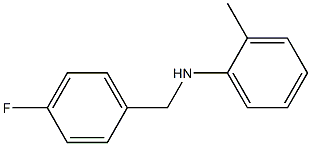 N-[(4-fluorophenyl)methyl]-2-methylaniline Struktur