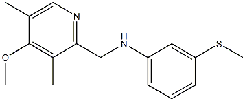 N-[(4-methoxy-3,5-dimethylpyridin-2-yl)methyl]-3-(methylsulfanyl)aniline,,结构式