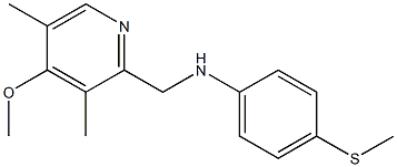 N-[(4-methoxy-3,5-dimethylpyridin-2-yl)methyl]-4-(methylsulfanyl)aniline,,结构式