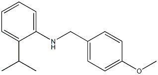 N-[(4-methoxyphenyl)methyl]-2-(propan-2-yl)aniline Structure