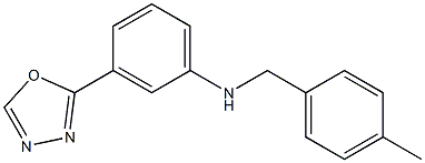 N-[(4-methylphenyl)methyl]-3-(1,3,4-oxadiazol-2-yl)aniline Structure