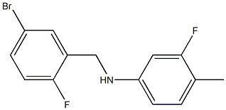 N-[(5-bromo-2-fluorophenyl)methyl]-3-fluoro-4-methylaniline Structure