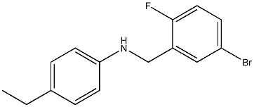 N-[(5-bromo-2-fluorophenyl)methyl]-4-ethylaniline 结构式