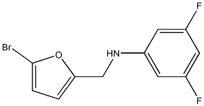 N-[(5-bromofuran-2-yl)methyl]-3,5-difluoroaniline 结构式