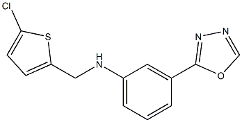 N-[(5-chlorothiophen-2-yl)methyl]-3-(1,3,4-oxadiazol-2-yl)aniline Structure