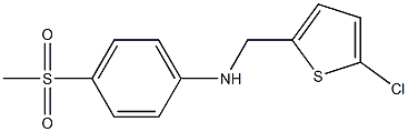 N-[(5-chlorothiophen-2-yl)methyl]-4-methanesulfonylaniline Struktur