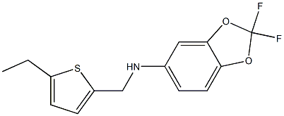 N-[(5-ethylthiophen-2-yl)methyl]-2,2-difluoro-2H-1,3-benzodioxol-5-amine Struktur