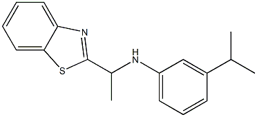 N-[1-(1,3-benzothiazol-2-yl)ethyl]-3-(propan-2-yl)aniline Structure