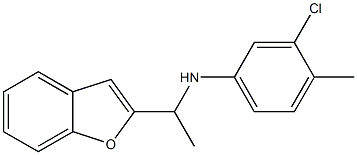 N-[1-(1-benzofuran-2-yl)ethyl]-3-chloro-4-methylaniline Structure