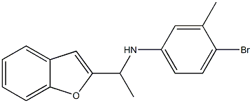 N-[1-(1-benzofuran-2-yl)ethyl]-4-bromo-3-methylaniline,,结构式