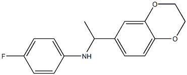 N-[1-(2,3-dihydro-1,4-benzodioxin-6-yl)ethyl]-4-fluoroaniline Structure