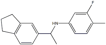 N-[1-(2,3-dihydro-1H-inden-5-yl)ethyl]-3-fluoro-4-methylaniline,,结构式