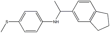N-[1-(2,3-dihydro-1H-inden-5-yl)ethyl]-4-(methylsulfanyl)aniline 化学構造式