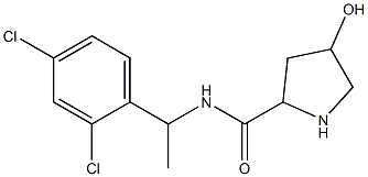 N-[1-(2,4-dichlorophenyl)ethyl]-4-hydroxypyrrolidine-2-carboxamide 结构式