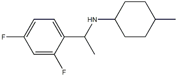 N-[1-(2,4-difluorophenyl)ethyl]-4-methylcyclohexan-1-amine 化学構造式