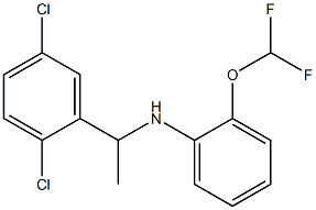 N-[1-(2,5-dichlorophenyl)ethyl]-2-(difluoromethoxy)aniline Structure