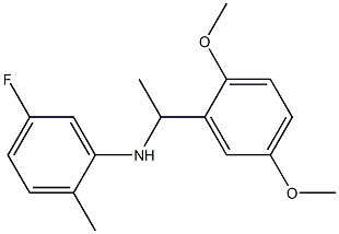 N-[1-(2,5-dimethoxyphenyl)ethyl]-5-fluoro-2-methylaniline,,结构式