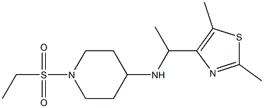 N-[1-(2,5-dimethyl-1,3-thiazol-4-yl)ethyl]-1-(ethanesulfonyl)piperidin-4-amine Structure