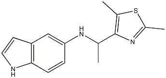 N-[1-(2,5-dimethyl-1,3-thiazol-4-yl)ethyl]-1H-indol-5-amine 化学構造式