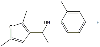 N-[1-(2,5-dimethylfuran-3-yl)ethyl]-4-fluoro-2-methylaniline Structure