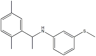 N-[1-(2,5-dimethylphenyl)ethyl]-3-(methylsulfanyl)aniline Structure