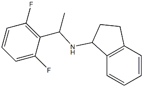 N-[1-(2,6-difluorophenyl)ethyl]-2,3-dihydro-1H-inden-1-amine 结构式