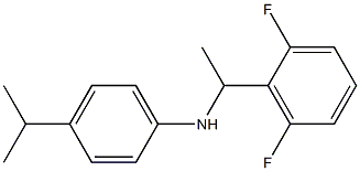 N-[1-(2,6-difluorophenyl)ethyl]-4-(propan-2-yl)aniline,,结构式