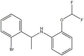 N-[1-(2-bromophenyl)ethyl]-2-(difluoromethoxy)aniline 化学構造式