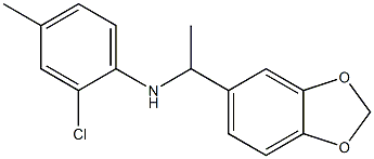 N-[1-(2H-1,3-benzodioxol-5-yl)ethyl]-2-chloro-4-methylaniline Struktur