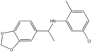 N-[1-(2H-1,3-benzodioxol-5-yl)ethyl]-5-chloro-2-methylaniline,,结构式