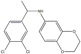 N-[1-(3,4-dichlorophenyl)ethyl]-2,3-dihydro-1,4-benzodioxin-6-amine Struktur