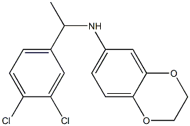 N-[1-(3,4-dichlorophenyl)ethyl]-2,3-dihydro-1,4-benzodioxin-6-amine 化学構造式