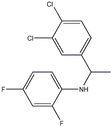 N-[1-(3,4-dichlorophenyl)ethyl]-2,4-difluoroaniline Struktur