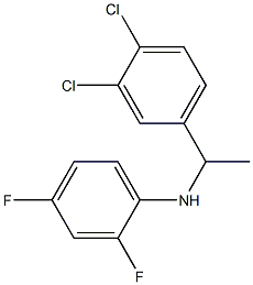 N-[1-(3,4-dichlorophenyl)ethyl]-2,4-difluoroaniline 化学構造式