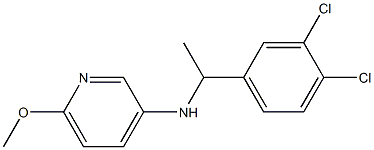 N-[1-(3,4-dichlorophenyl)ethyl]-6-methoxypyridin-3-amine,,结构式