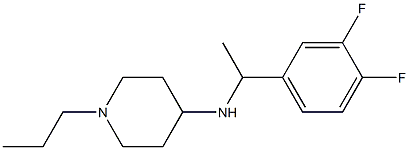 N-[1-(3,4-difluorophenyl)ethyl]-1-propylpiperidin-4-amine Struktur