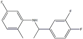 N-[1-(3,4-difluorophenyl)ethyl]-5-fluoro-2-methylaniline 结构式