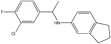 N-[1-(3-chloro-4-fluorophenyl)ethyl]-2,3-dihydro-1H-inden-5-amine Structure