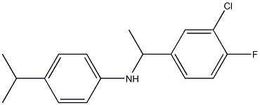 N-[1-(3-chloro-4-fluorophenyl)ethyl]-4-(propan-2-yl)aniline Structure