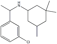 N-[1-(3-chlorophenyl)ethyl]-3,3,5-trimethylcyclohexan-1-amine 化学構造式
