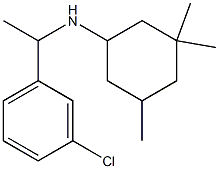 N-[1-(3-chlorophenyl)ethyl]-3,3,5-trimethylcyclohexan-1-amine 结构式