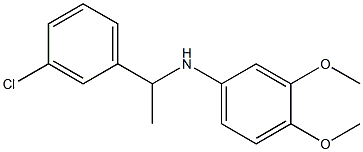 N-[1-(3-chlorophenyl)ethyl]-3,4-dimethoxyaniline Struktur