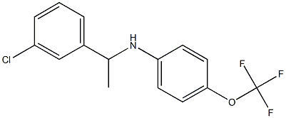 N-[1-(3-chlorophenyl)ethyl]-4-(trifluoromethoxy)aniline Structure