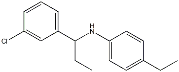 N-[1-(3-chlorophenyl)propyl]-4-ethylaniline 结构式
