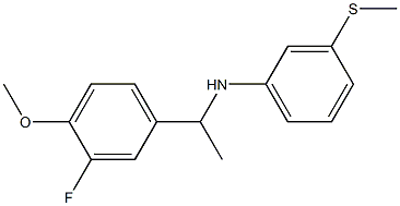 N-[1-(3-fluoro-4-methoxyphenyl)ethyl]-3-(methylsulfanyl)aniline 化学構造式