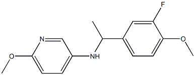 N-[1-(3-fluoro-4-methoxyphenyl)ethyl]-6-methoxypyridin-3-amine Structure