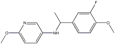 N-[1-(3-fluoro-4-methoxyphenyl)ethyl]-6-methoxypyridin-3-amine 化学構造式